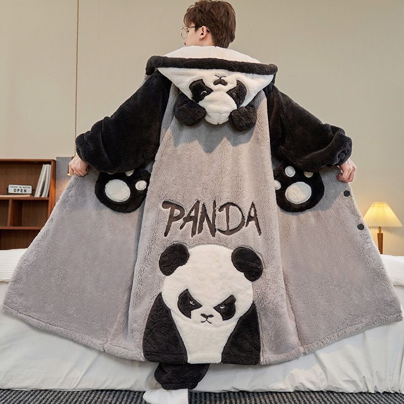 Winter Clothing Pk - Oversized Panda Pattern Men Winter Thick