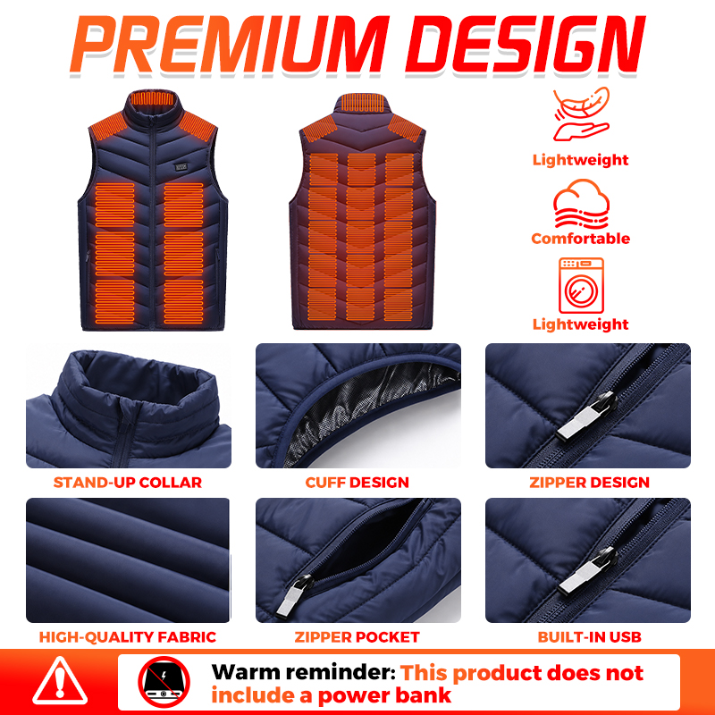 Smart Heated Vest 26 Zones Men - Winter Clothing Hiking 评论和价格